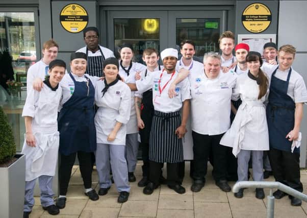 Fareham College students with Exclusive Chefs Academy