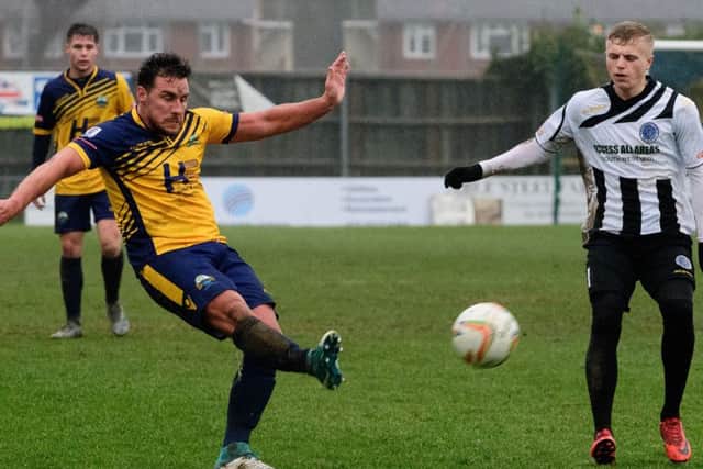 Craig McAllister opened the scoring for Gosport Borough. Picture: Keith Woodland