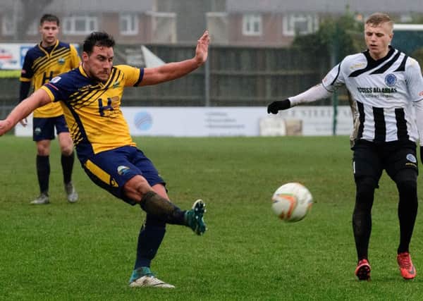 Craig McAllister opened the scoring for Gosport Borough. Picture: Keith Woodland