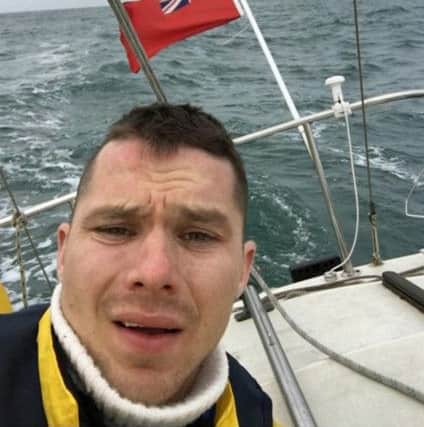 Dmytro Kriuk took a selfie on the boat