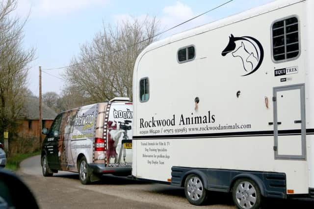 A movie van carrying 'animal starts' into the Village.

Picture: Habibur Rahman