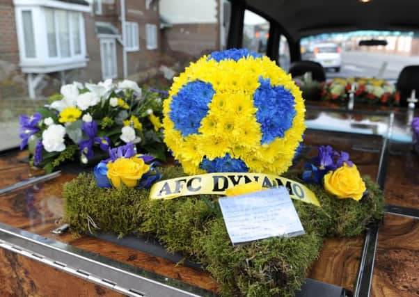 Mourners and football fans attended the funeral at St Johns Church in Gosport, of former footballer Ronnie Williamson on Wednesday