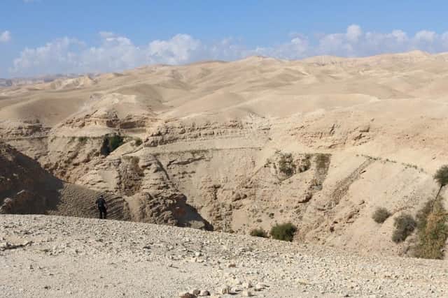 The wilderness in Jerusalem where Jesus spent 40 days being tempted