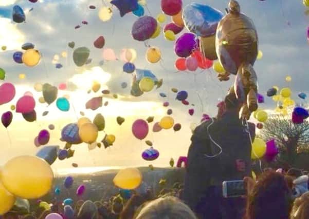 Friends and family released balloons on Portsdown Hill on what would have been Katie's 15th birthday on February 4