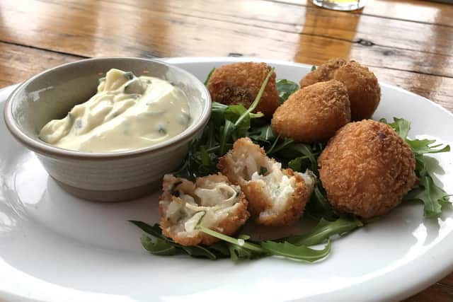 Wild mushroom arancini with truffle mayo