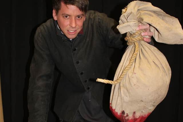 Aaron Holdaway in the title role of Richard III by the Southsea Shakespeare Actors, at the Square Tower, Old Portsmouth, March 2018