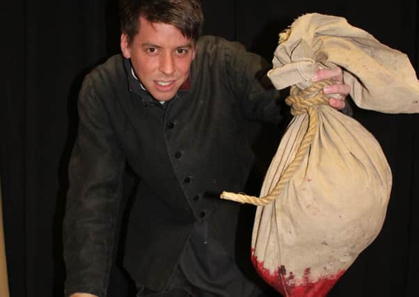 Aaron Holdaway in the title role of Richard III by the Southsea Shakespeare Actors, at the Square Tower, Old Portsmouth, March 2018