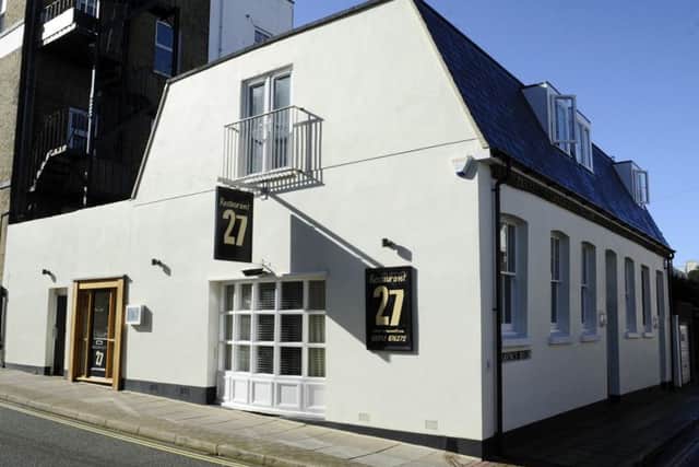 Restaurant 27 at Southsea has been voted number one in Hampshire on Trip Advisor
