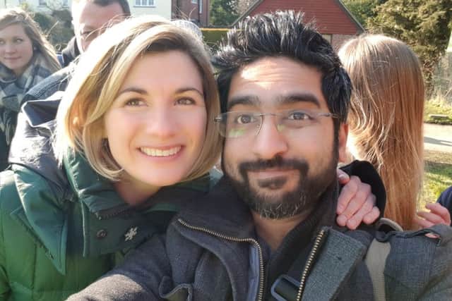 Jodie Whittaker pictured with News Photographer, Habibur Rahman.