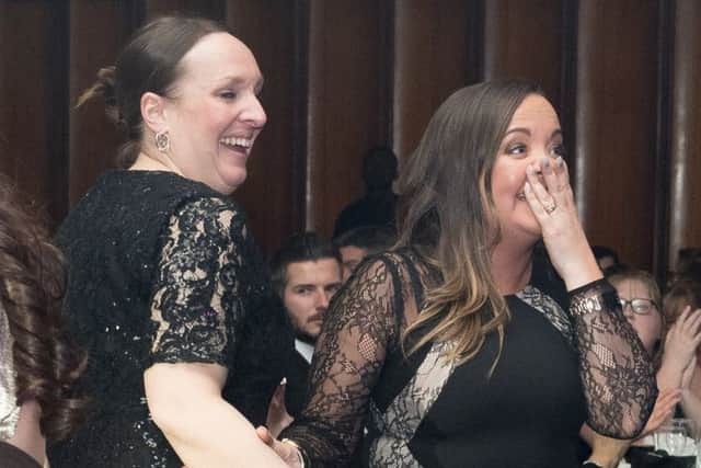 This is what it means to win! Representatives from Start-Up Business of the Year  J Williams & Co Ltd can't believe it    Picture: Keith Woodland
