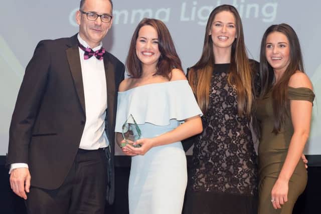 Team of the Year, Craig Manuel, Managing Director of Gemma Lighting with Mike Gaston, Principle and Chief Executive at South Downs College.(right)Picture Credit: Keith Woodland PPP-180223-233021006