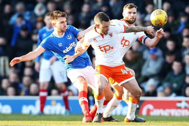 Ben Close in action against Blackpool. Pictures: Joe Pepler