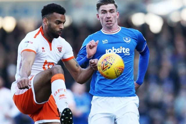 Oli Hawkins came off injured in the second half against Blackpool Picture: Joe Pepler