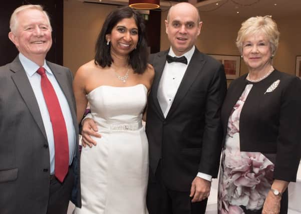 Suella Fernandes and Rael Braverman with Brian Bayford  and deputy mayor Susan Bayford
Picture: Keith Woodland