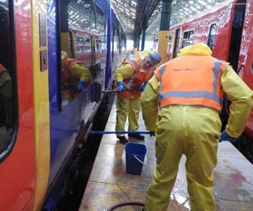 South Western Railway have dedicated 15,188 hours of elbow grease towards cleaning the trains in the past 100 days. Picture: SWR