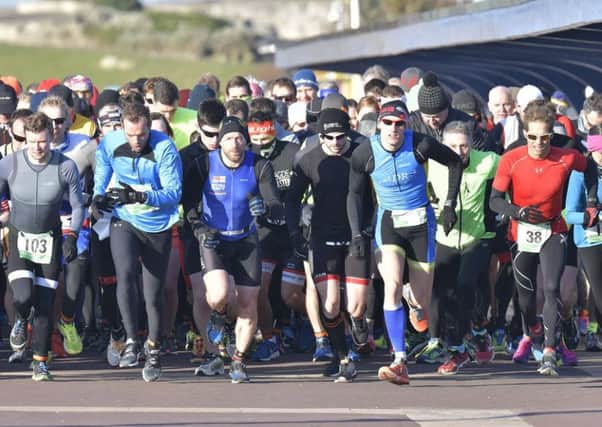 A total of 256 competitors took to the start line for the first round of the Portsmouth Duathlon Series. Picture: Neil Marshall (171738-003)