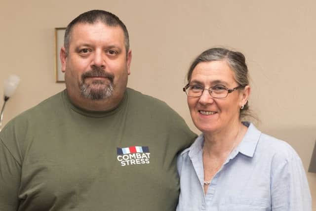 Dave Coomber (Falklands veteran) is setting up a fundraising event for Combat Stress. The charity helped him cope with his PTSD but it is now facing a funding shortage after the NHS axed £3.2m in support.
Dave with his wife Janice who served 22 years in the Wrens.
Picture: Keith Woodland (180128-023)