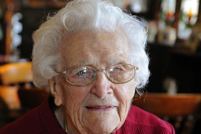 Marjorie Smith celebrated her 100th birthday at The Maypole, Hayling Island. Picture: Malcolm Wells (180219)
