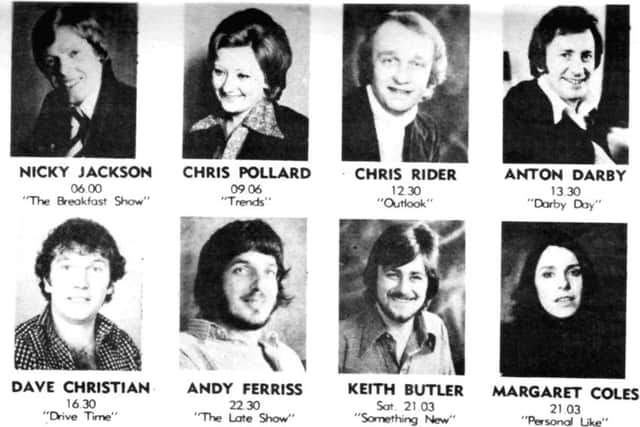 Faces, or voices, from the past, the popular Radio Victory presenters in 1977.