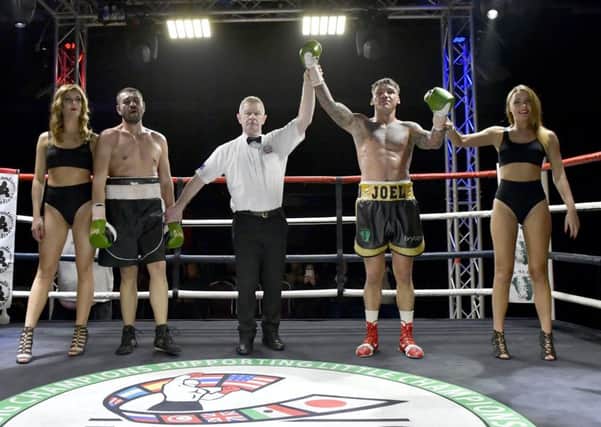 Joel McIntyre returned to the ring with victory on Saturday night. Picture: Neil Marshall