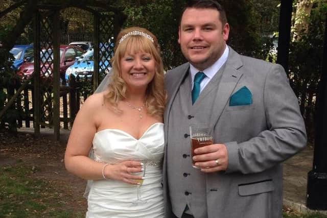 Brett Harley, 37, from Gosport, with his wife Marie
