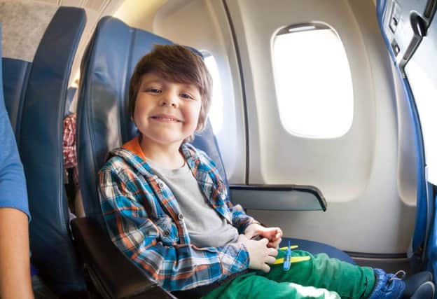 Kieran isn't ready to take little Louie on a plane yet.