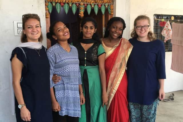 Jessica Erdogan, 23, from Gosport, visited India as part of the International Citizen Service. Jessica is pictured left