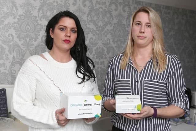 Gemma Weir and Michelle Frank, from Paulsgrove, are campaigning to get cystic fibrosis treatment drug Orkambi available on the NHS. Picture: Habibur Rahman