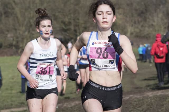 Penelope Batty racing for City in the nationals at Parliament Hill. Picture: Paul Smith