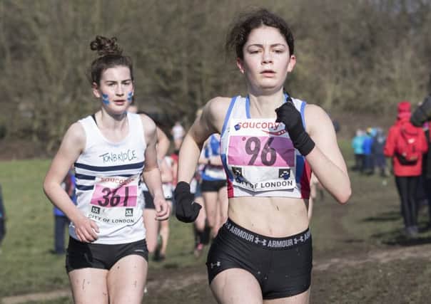Penelope Batty racing for City in the nationals at Parliament Hill. Picture: Paul Smith