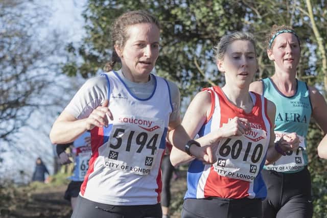 Katie Carew-Robinson competing for City at Parliament Hill. Picture: Paul Smith