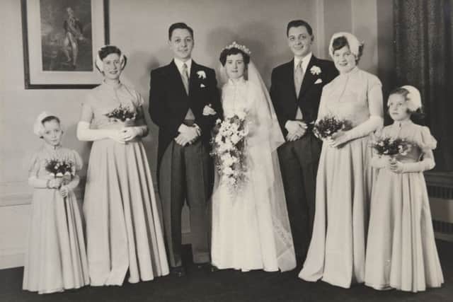 Dennis was joined by his twin brother Brian as his best man, while Louise's sisters were bridesmaids
