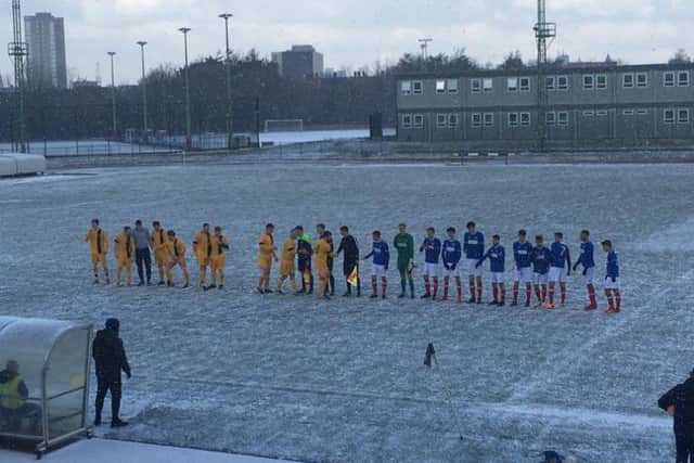 Pompey Reserves take on the Royal Navy at Burnaby Road. Picture: Royal Navy FA PPP-180228-153834002
