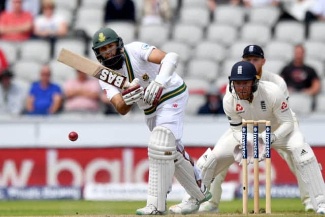 Hashim Amla in action against England at Old Trafford last summer. Picture: Anthony Devlin/ PA Images