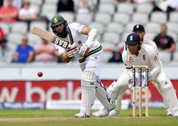 Hashim Amla in action against England at Old Trafford last summer. Picture: Anthony Devlin/ PA Images