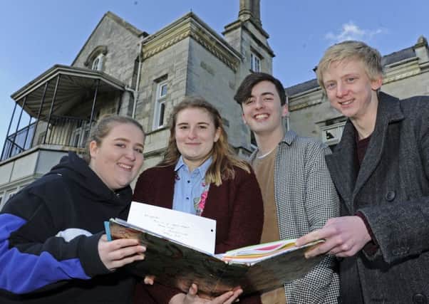 A group of students at Bay House School in Gosport have launched a project which aims to tackle discrimination of minorities in the borough. Left to right, Holly Taggatz-Buckland, 17, Evie Cawte, 17, Alex Wallsgrove, 17 and Herbie Tyldesley, 16.
Picture: Ian Hargreaves  (180203-1)