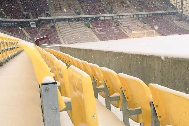 Valley Parade under snow. Picture: Bradford City FC's Twitter account