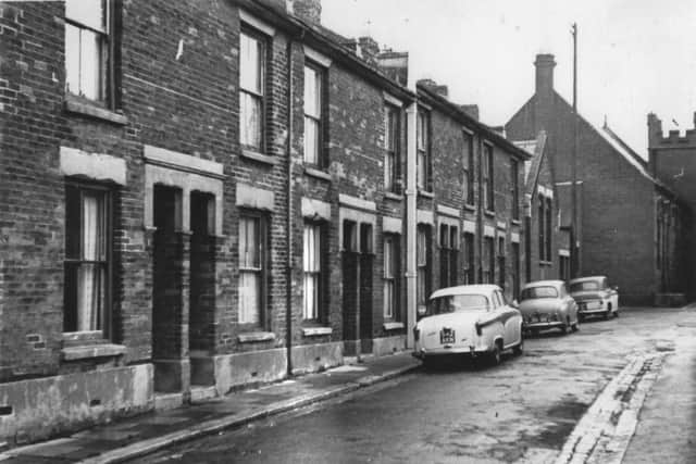 Garibaldi Street in the late 1950s. The Methodist church is on the right.