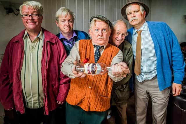 Winston (PAUL RILEY), Tam (MARK COX), Jack (FORD KIERNAN), Shug (PAUL YOUNG), Victor (GREG HEMPHILL).