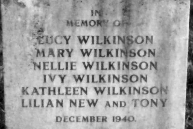 The grave of the Wilkinson girls. The Wilkinson sisters and baby Tony lie at rest together in Kingston cemetery.