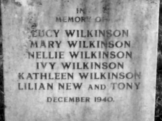 The grave of the Wilkinson girls. The Wilkinson sisters and baby Tony lie at rest together in Kingston cemetery.