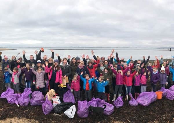 Volunteers helping at the beach clean in Emsworth. Picture: Bianca Carr