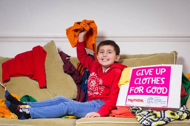 Oscar Kerley is  helping TK Maxx with its kids and teens campaign  Give Up Clothes For Good