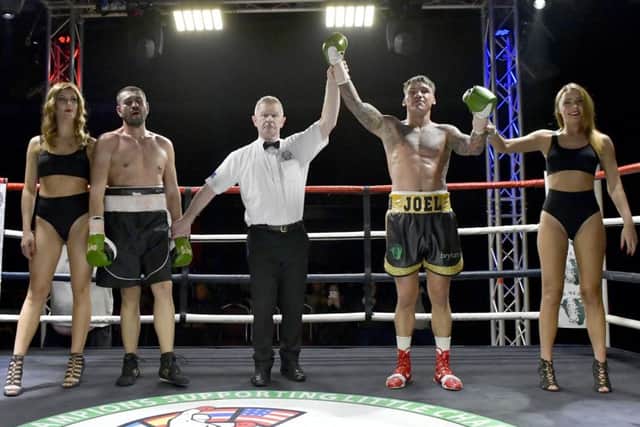 Joel McIntyre celebrates the win. Picture: Neil Marshall (171737-614)