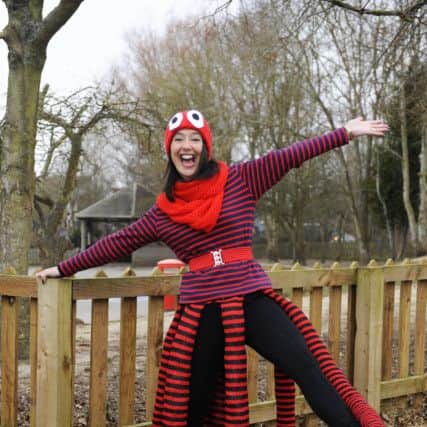 Headteacher Lucy Ford joined in the the spirit of her school's World Book Day
Picture by: Malcolm Wells (180301-8476)