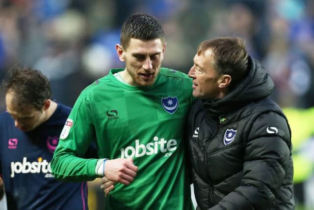 Pompey keeper Luke McGee. Picture: Joe Pepler
