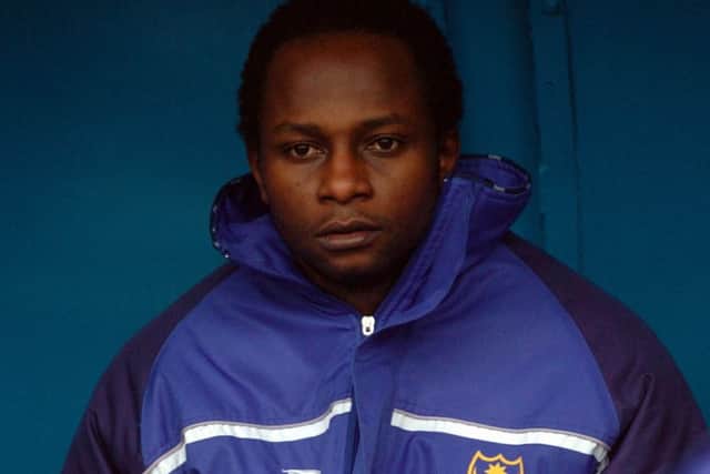 Former Pompey striker Emmanuel Olisadebe has slammed his old club. Picture: Jonathan Brady
