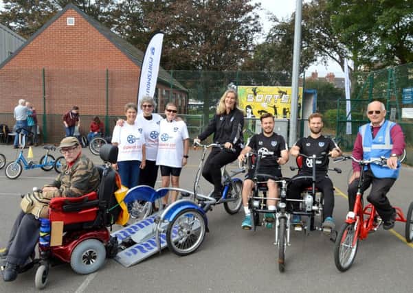 The Pedal Pompey Disability Bike Ride organised by Pompey in the Community to raise funds for two new pedal wheelchair carriers