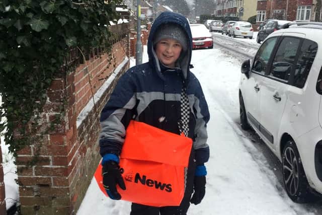 News paper boy Archie Crockett