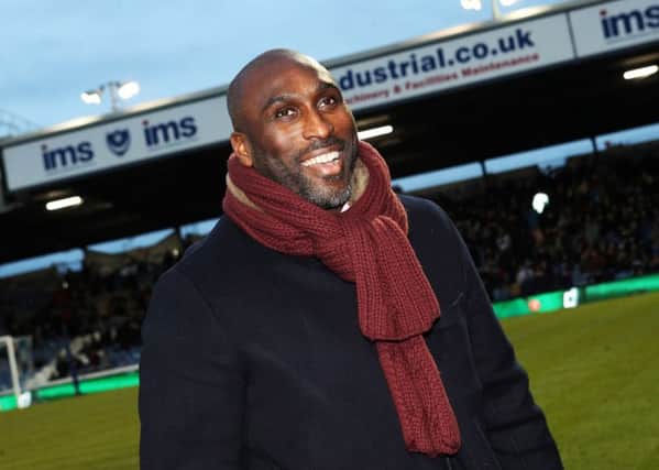 Pompey's FA Cup-winning captain Sol Campbell. Picture Joe Pepler